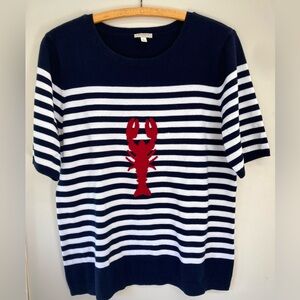 Talbots Nautical Sweater with Lobster